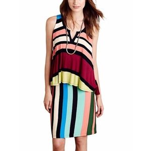 Anthropologie Davina Layered Striped Dress
